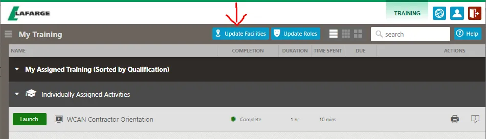 Update Facilities - Screenshot 