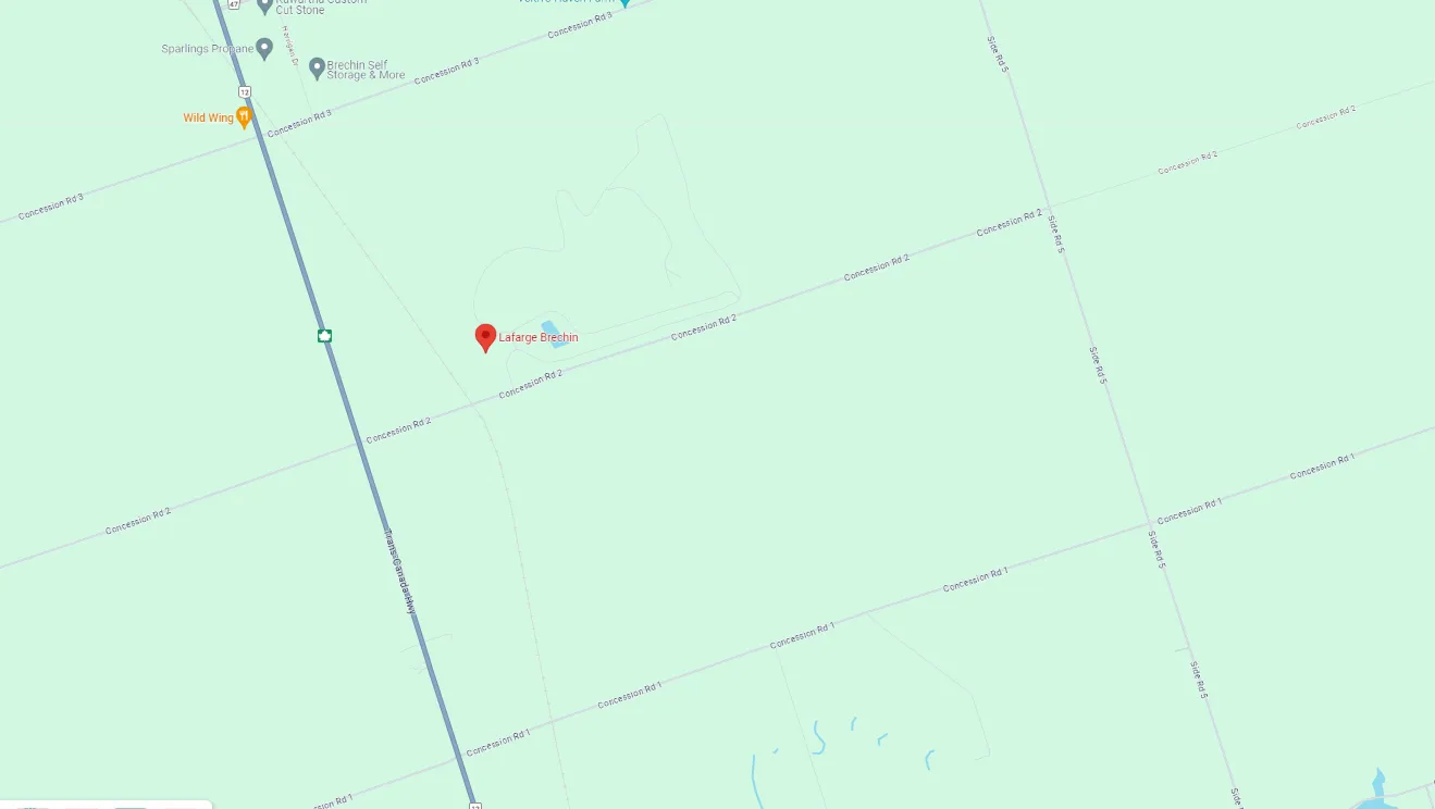 Lafarge Brechin Quarry Map