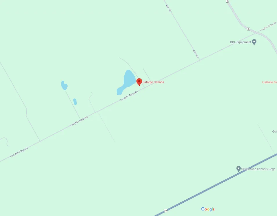 Lafarge Kemptville RMX Plant Map