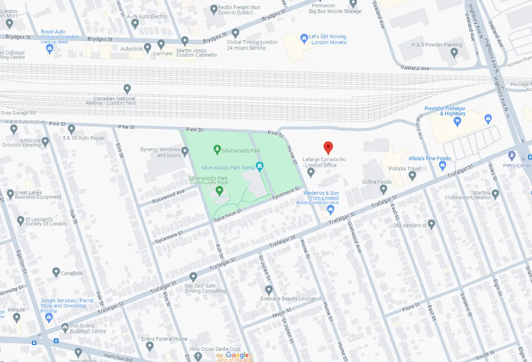 Lafarge 100 Hume Street Map