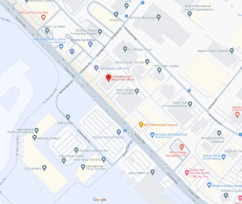 Lafarge Airport Road Map