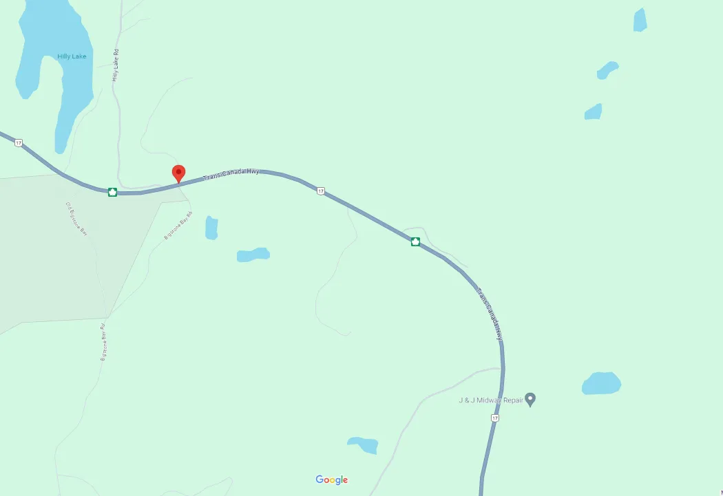 Lafarge Kenora Highway 17 East Map