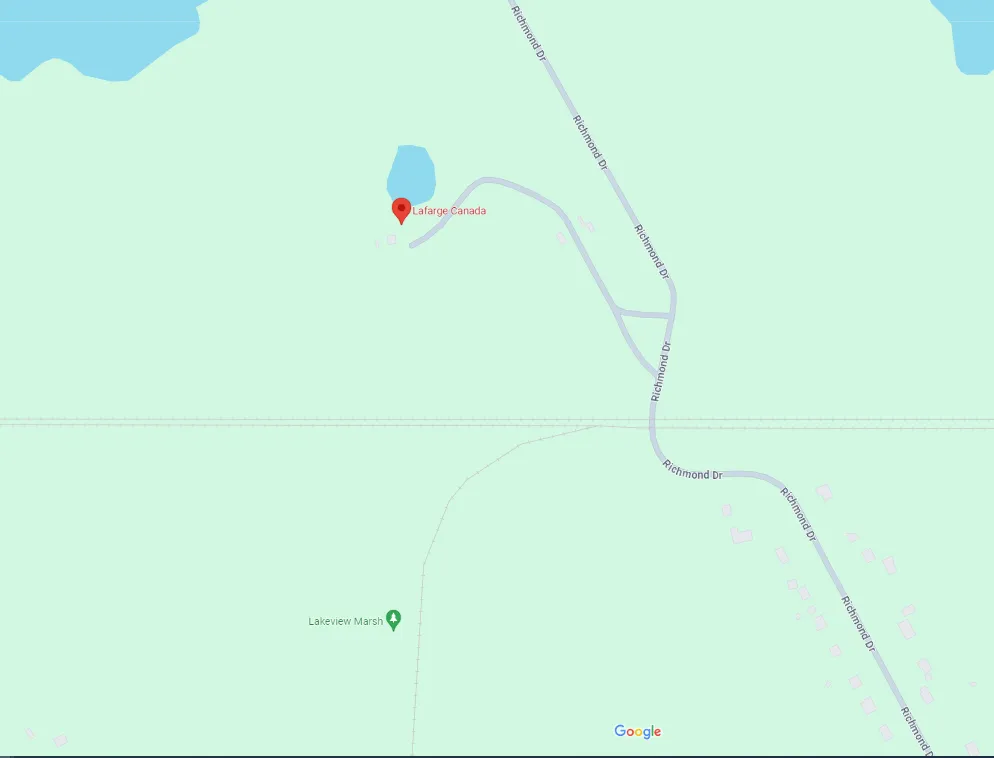 Lafarge Long Sault Richmond Drive Map